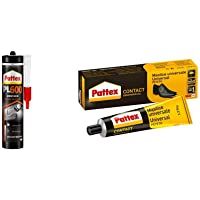 Los mejores  - Pattex PL600- adhesivo resistente al agua y a temperaturas extremas- para interiores y exteriores- 1 cartucho x 300 ml…
